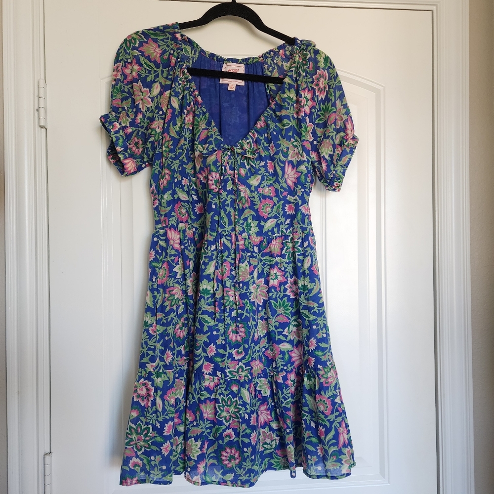 Banjanan Artemis Floral Dress Blue Medium - Picture 2 of 14